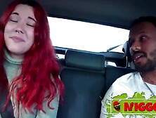 INTERRACIAL youthful redhead.  Crow Sniff arrives from a travel,  gets off the plane,  and screws a ebony stud - Nigged