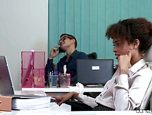 Luna Corazon's Naughty Lust in an Ebony Office Affair