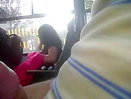 Man strokes his penis in the bus