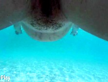 Creampie slut swimming underwater