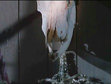 demon attacks female in barn