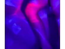 Lil freak-a-deak Abby Adams rides and cums rough in her sexy leather mask smoking fetish