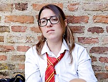 Spanking for cheeky school girl 