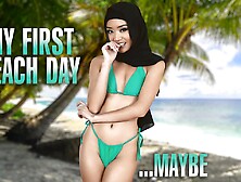 Shy Muslim Babe Jade Kimiko Takes Her Roommate's Gigantic White Rod From Ass - Hijab Hookup