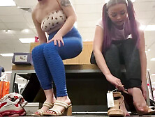 Public Shoe Try on with Milajoyce69