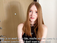 The Cute Courier Girl Apologized for the Long Delivery