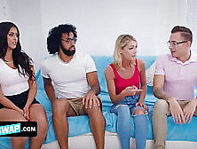 Swap - Marvelous Teen Girlfriends Swap Their Nerdy Looking Stepbros And Swallow Their Cum