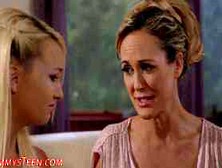 Tiny teen eats milf pussy