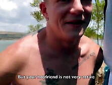 Group-sex on the Lake During BBQ - Frying Meat and a Marvelous Babe