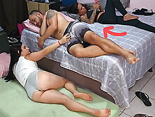 Wife had to share a room with her friend.