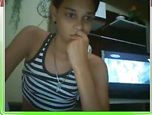 Amanda strips and rubs her ebony bun