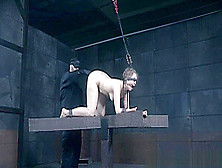 Assfingered Slave Collared By Master