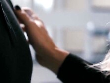 TS Aubrey Kate forgets earring but finds Dillon Diazs dick