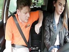 Fake Driving School Cute Teen Brunette Pussy Stretched