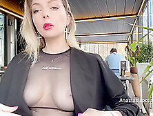 Flashing Tits In Cafe With Glass Walls So All People Outside See Me - Anastasia Ocean