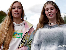 Amateur Babes Enjoy Sexy Fun Time Together - Amateur blonde lesbians outdoors