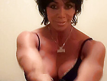 Biceps Lovers Fetish Show By Latia Del Riviero.  Smokin' Female Muscle