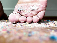 Mommy Crushes Cereal With Her Feet