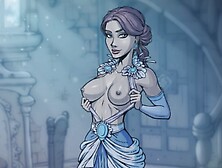 Slutty Ghost Girl Flashes Her Tits And Makes The Headmaster Cum - Innocent Witches - Porn Gameplay