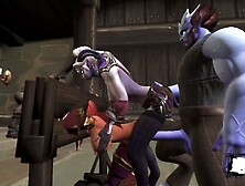 Family Porn Monsters! Group Sex Whorecraft Futa | 3d Monster Fuck