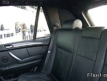 Shaved cunt Czech banged in fake taxi