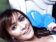 Sexy babe Bella Luciano takes off her clothes to use her vibrator on her wet pussy