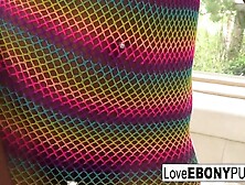 Youthful black Chanell's interracial dreams cum true