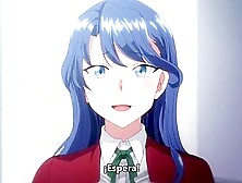 She is made to give a handjob and a blowjob,  and then gets penetrated in both holes at the same time and creampied.