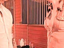 Hell4slootz fucks TS Lena's face with his pulsing boner