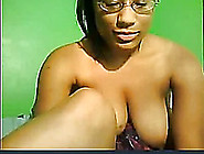 dark hotty in glasses masturbates