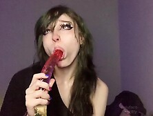 Dumb Alt Spits N Explores Recent Gummy Worm Double Sex Toy