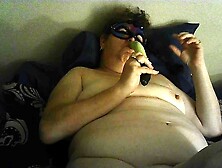 My FAT WOMAN MILF Gf Masturbate with a Cucumber then Eats the Evidence