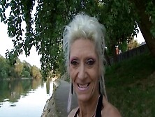 Aged French slut eats cum after hard anal screwing