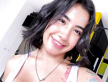 Kitty gets all creamy at her best friend's house