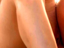 At a gorgeous waterfall a gorgeous babe slowly seduces