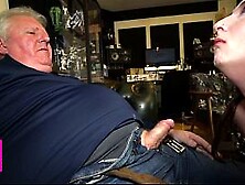 Babysitter blackmailed by grandpa and creampied - trailer