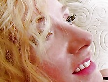 Curly Blonde in High Heels Beauty Like a Real Cowgirl Riding a Guys Cock Slow