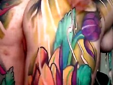 Inked Vixen Gets Dragged Back and Swallows RockHard Cock