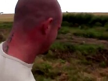 Hard Working Golden-haired Likes a Worthy Screw Outdoors