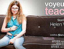 Voyeuristic Teacher Plays With Her Hairy Pussy