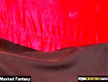 Fastened down with a large sex toy on a screwing machine during the time that steadily masturbating the love button