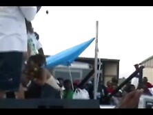 Black hoes giving blowjobs on stage