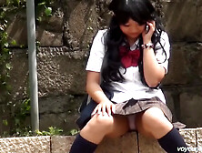 Spy Camera Captures Jap Schoolgirl Upskirt
