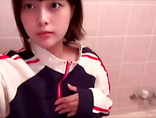 [Karaoke] A plain female college student gets excited when she masturbate in a place where she shouldn't.