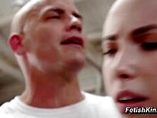 Vulnerable Casey Calvert Interrogated By Derrick Pierce In Leather Strait Jacket