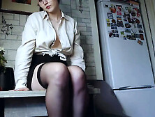 The Secretary Smokes At Work