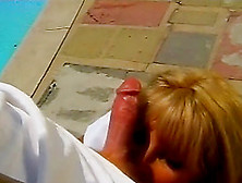 Horny Milf Blows The New Pool Guy And Lets Him Pound That Pussy