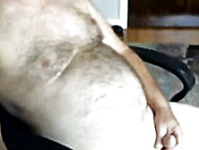 Hairy Daddy Strokes On Webcam