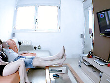 Deep butt-sex on the couch with French Mandy Layne