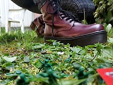 Your Giantess Crushes Shrunken Soldiers in the Garden with these Monstrous Boots